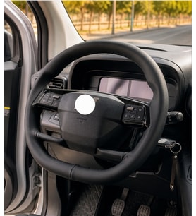 Yeni Fiat Doblo Ile Uyumlu Dikmeli Direksiyon Kılıfı Siyah