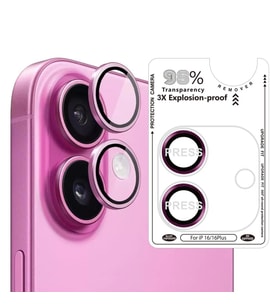 Bİ SAFİR IPHONE 16/16 PLUS PEMBE KAMERA KORUYUCU