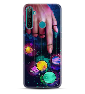 Realme 5i 5 Pro 6i 7 Pro 8 Kılıf Desemli Silikon Finger planet 1740