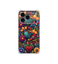 PrintiFy Kkapple iPhone 17pro Max ile Uyumlu Düşlerin Dansı Serisi Çiçeklerin Dansı Tasarımlı Uv Baskılı Köşe Korumalı Antişok Kılıf