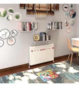 Kenzlife petek üstü raf dresuar golden boy cvz 060*24 üçlü kitaplık duvar rafı 060 cm uzunluk (Karışık)