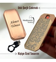 Kişiye Özel Lüks Usb Şarjlı Çakmak