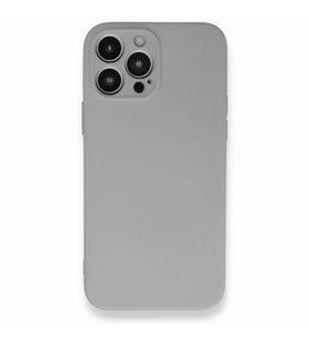 Uyumlu Model Apple iPhone 13 Pro Kılıf İçi Kadife Lansman Kapak Kamera Korumalı (Açık Gri)