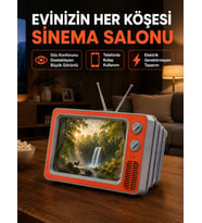 Telefon İçin 12 İnç Ekran Büyütücü Retro Televizyon Tasarımı HD Film İzleme Katlanabilir Stand
