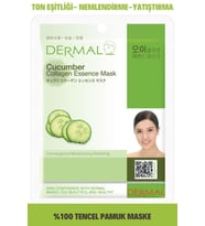 DERMAL Nemlendirici ve Pürüzsüzleştirici Salatalık Özlü Kolajen Maske 23 GR
