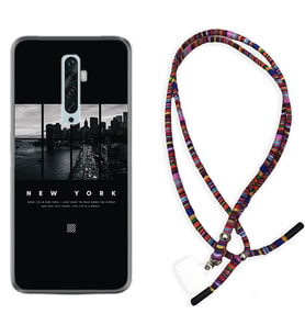 Oppo Reno 2Z 4 Lite 4 Pro 5 6 7 A31 Kılıf Boyun Asklı Rasta Silikon New York 1612