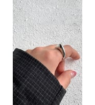 Arc Kıvrımlı Tasarım Ayarlanabilir Parlak Kadın Yüzük