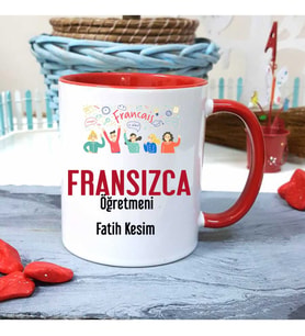 Fransızca Öğretmenine Özel Öğretmenler Günü Hediyesi Kişiye Özel Kupa Bardak