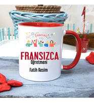 Fransızca Öğretmenine Özel Öğretmenler Günü Hediyesi Kişiye Özel Kupa Bardak