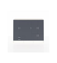 Arges Dolap 12 Raflı 2 Çekmeceli 7 Kapaklı 220x30x163 Aytaşı-Antrasit