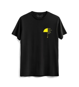 How I Met Your Mother Tasarımlı Baskılı Siyah Tshirt