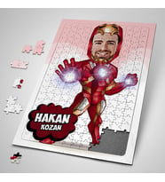 Kişiye Özel Hediye Demir Adam Karikatürlü Puzzle