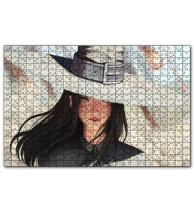 Cakapuzzle Dev Şapkalı Anime Karakteri Göktaşları Arkaplan Puzzle Yapboz MDF (Ahşap) (120 Parça)