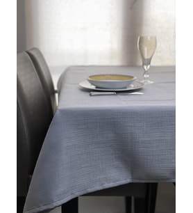 vi Ihlamur keten görünümlü, su geçirimsiz, kayma yapmayan premium masa örtüsü (145 cm x 185 cm, Bej)