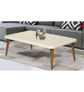 Orta sehpa 17591 OSM CLASS Model Parlak Ceviz Krem Kayın aslan ayak EL yapım