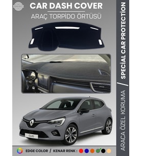 RENAULT CLİO 5 (2019-2023) Torpido Örtüsü Ön Göğüs Koruma Torpido Koruma Birebir Uyum Kaymaz