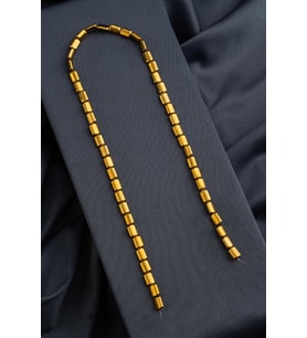 Hematit Doğal Taş Parlak Gold Silindir Kesim 6x8mm Dizi [AA]