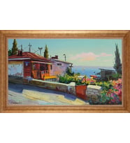 EV İŞYERİ OFİS İÇİN ALTIN ÇERÇEVELİ PASPARTULU TABLO VB893