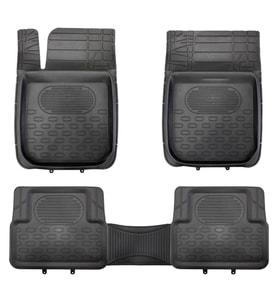 Dacia Duster Uyumlu Universal 3D Havuzlu Oto Paspas Seti - ECO (Siyah-Gri)