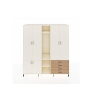 Kronos Dolap 14 Raflı 4 Çekmeceli Tek Askılı 220x59x243 Aytaşı-Aytaşı/Çam