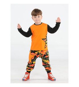 Star Kamuflaj Baggy Pantolon + T-shirt Takım