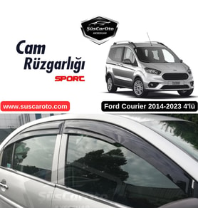 Ford Courier 2014-2023 Uyumlu Mugen Cam Rüzgarlığı Seti Piano Black 4'lü İthal