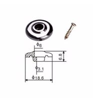 Dr. Parts SR2/GD Bass String Retainers (Gold)