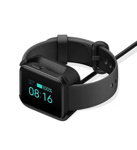 Xiaomi Redmi Watch (Mi Watch Lite) Uyumlu Güçlü Adsorpiyon Manyetik Yüksek Hızlı Usb Şarj Kablosu (Siyah)