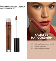 Cosmetics Matte Queen Lipstick 23 Sweet Cinnamon Kalıcı Likit Ruj, Kahverengi