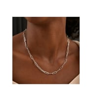 Silver 60 Cm Klasik Ataç Zincir Kolye