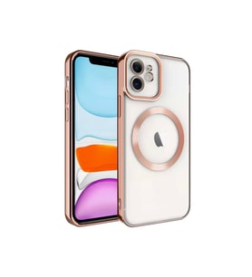 Newface Apple iPhone 12 Kılıf Kross Magneticsafe Kapak - Rose
