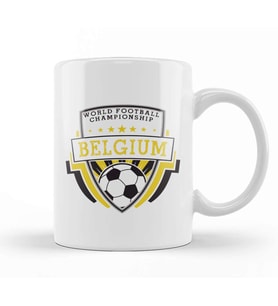 Belgium Shield World Football Championship Kupa Bardak Porselen