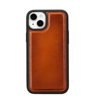 Apple iPhone 15 Plus Uyumlu Deri Arka Kapak RST2EF (Taba)