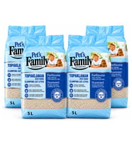 Pets Family Topaklanan Kedi Kumu Parfümsüz Kalın 5 L x 4 Ad (20 kg)
