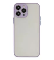 iPhone 14 Pro Max Kılıf Montreal Silikon Kapak - Mor