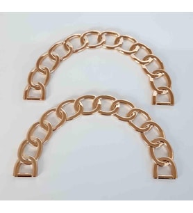 Angel Çanta Aksesuar Oval Zincir Model Light Gold Metal Çanta Sapı