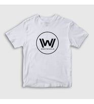 Presmono Unisex Çocuk Beyaz Logo Westworld T-Shirt 223487tt (Beyaz)