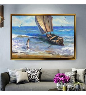 Altın Çerçeveli dekoratif tablo l343 (Gold)