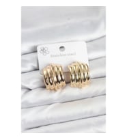 Mey İthalat® Vintage Model 316L Çelik Gold Renk Kadın Küpe