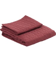 Glory Kendinden Desenli%100 Polyester Yatak Örtüsü Seti, Bordo, Tek Kişilik