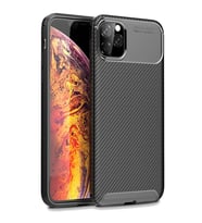 Apple iPhone 11 Pro Max Kılıf Auto Focus Karbon Kapak - Siyah