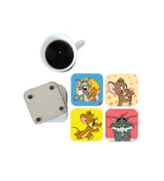 Ghostbastır Design Tom ve Jerry Dekoratif Ahşap Bardak Altlığı Seti 058