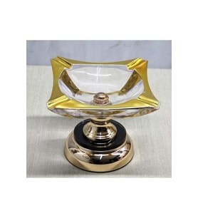 Kişiye Özel Metal Ayaklı Cam Küllük - 16x13cm
