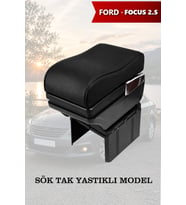focus 25 kol dayama Lüks Yastıklı Siyah geniş model Deri