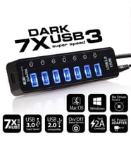 DARK DARK DK-AC-USB371 7port USB 3.0 Siyah USB Çoklayıcı Hub Anahtarlı