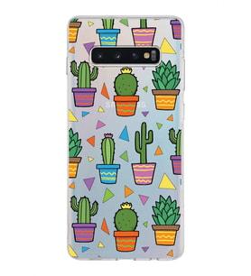 PrintiFy Samsung Galaxy S10 Plus ile Uyumlu 1mm Slim Fit Water Color 4 Baskılı Şeffaf  Kılıf