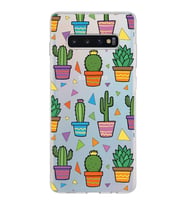 PrintiFy Samsung Galaxy S10 Plus ile Uyumlu 1mm Slim Fit Water Color 4 Baskılı Şeffaf  Kılıf