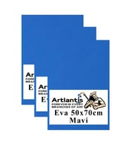 Mavi Eva 50x70 cm 3 Adet Eva Süngeri Okul Kreş Anasınıfı Elişi Etkinlikleri
