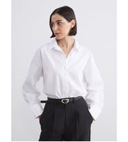 LCW Vision Beyaz Düşük Omuzlu Oversize Kadın Gömlek