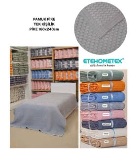 ETEHOMETEX HAVUZLU PİKE TEK KİŞİLİK 160X240CM